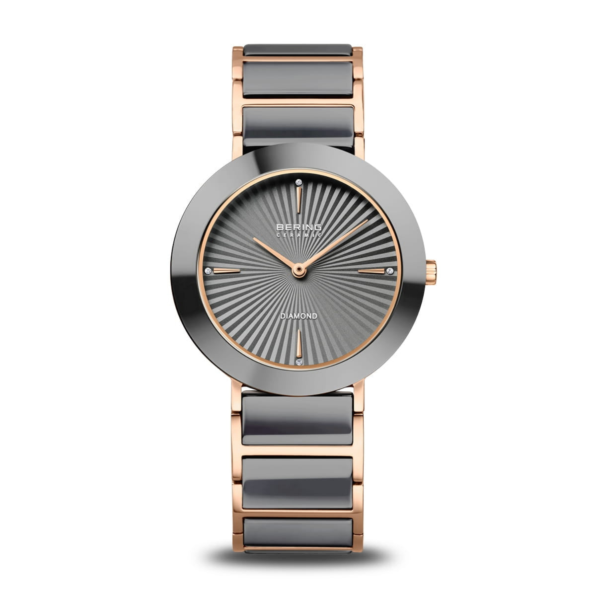Bering Ceramic Rose Gold Plated Quartz Watch 11435-768 - Michael Jones Jeweller