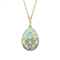 Fabergé Heritage Surprise Ladybird Pendant 18ct Yellow Gold Turquoise Guilloché Enamel