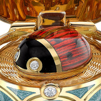Fabergé Heritage Surprise Ladybird Pendant 18ct Yellow Gold Turquoise Guilloché Enamel