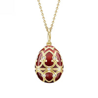 Fabergé Heritage Year of the Dragon Surprise Pendant 18ct Yellow Gold Red Guilloché Enamel
