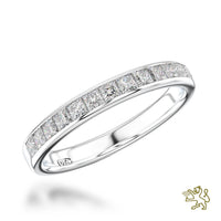 Princess Channel Bridal 0.27ct Diamond Platinum Ring