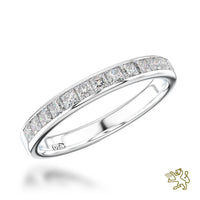 Princess Channel Bridal 0.27ct Diamond Platinum Ring - Michael Jones Jeweller