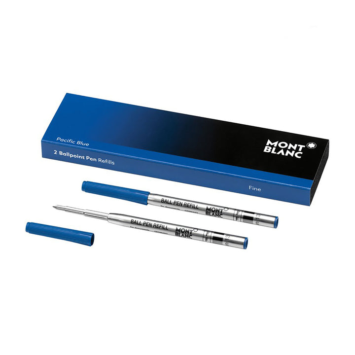 Montblanc Refills 2 Ballpoint Pen Fine Pacific Blue - Michael Jones Jeweller