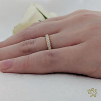 Memoire Classic Bridal 0.15ct Diamond Yellow Gold Ring - Michael Jones Jeweller