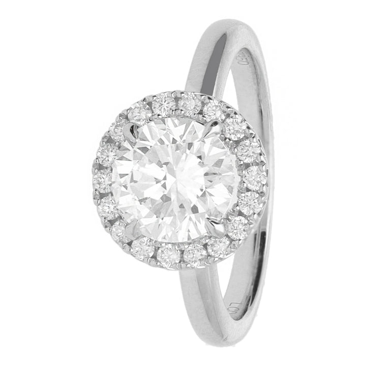 Platinum 1.98ct Laboratory Grown Diamond Cluster Ring