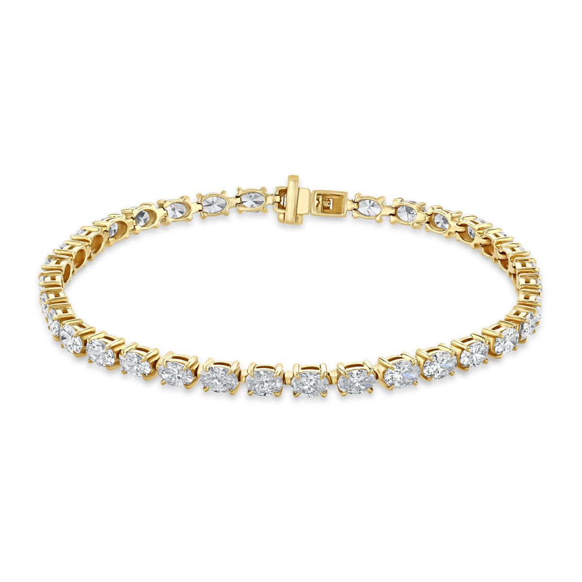 Laboratory Grown Diamond 7.00ct 18ct Yellow Gold Tennis Bracelet - Michael Jones Jeweller