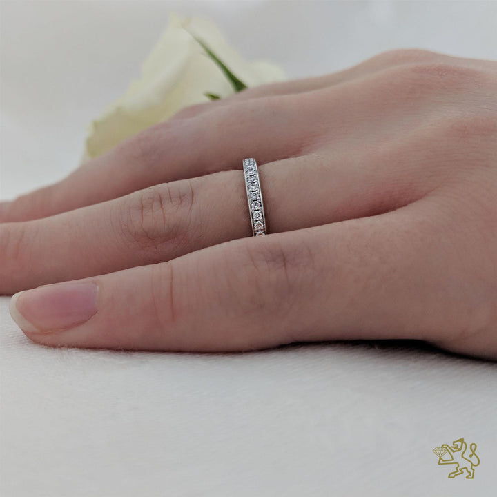 Memoire Classic Bridal 0.15ct Diamond Platinum Ring