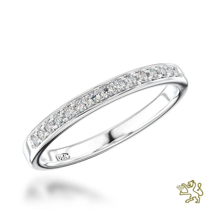 Memoire Classic Bridal 0.15ct Diamond Platinum Ring