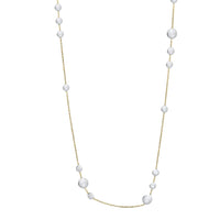 Multi Disc and Chain 9ct Yellow and White Gold Necklace