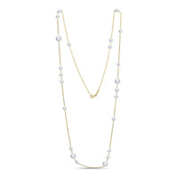 Multi Disc and Chain 9ct Yellow and White Gold Necklace - Michael Jones Jeweller