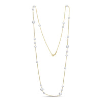 Multi Disc and Chain 9ct Yellow and White Gold Necklace