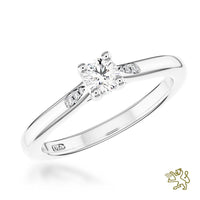 Petite Memoire Cava Solitaire 0.20ct G VS Diamond Platinum Ring