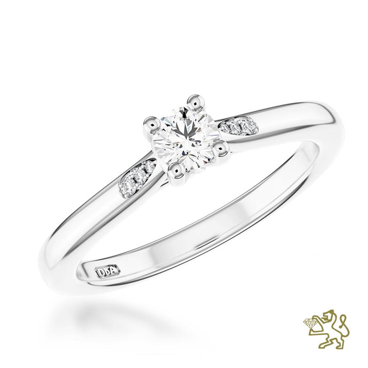 Petite Memoire Cava Solitaire 0.20ct G VS Diamond Platinum Ring