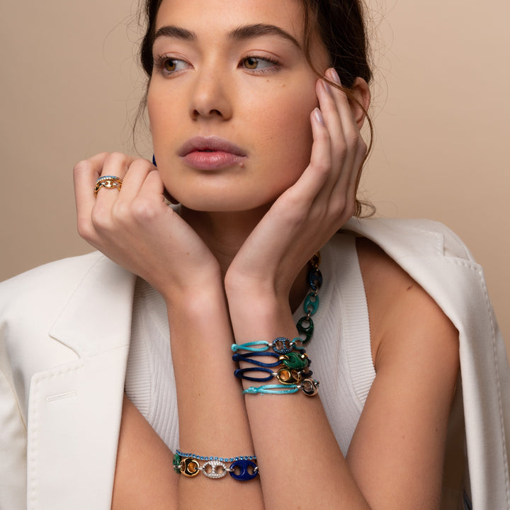 Ti Sento Coffee Bean Link Ring - Michael Jones Jeweller