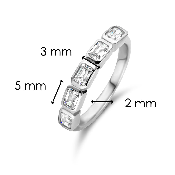 Ti Sento Octagonal Stone Multi Ring - Michael Jones Jeweller