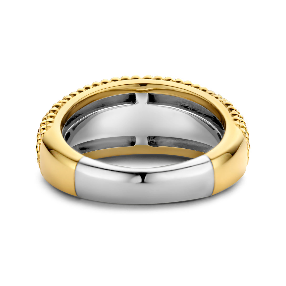 Ti Sento Yellow Gold Plated Wide Bubble Ring - Michael Jones Jeweller