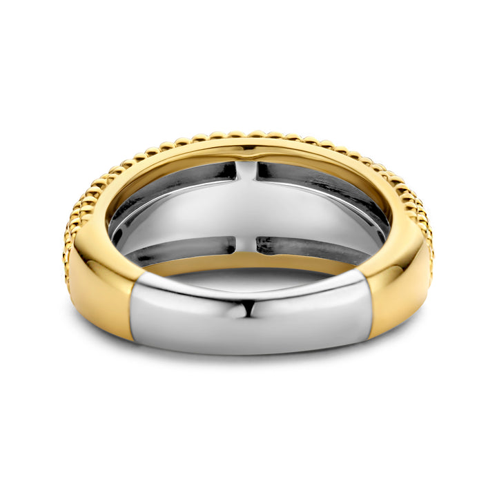 Ti Sento Yellow Gold Plated Wide Bubble Ring - Michael Jones Jeweller