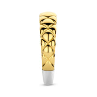 Ti Sento Yellow Gold Plated Clover Patterned Ring - Michael Jones Jeweller