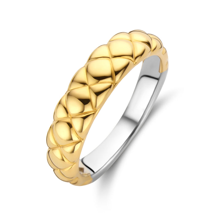 Ti Sento Yellow Gold Plated Clover Patterned Ring 12289SY (56)
