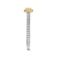 Ti Sento Yellow Gold Plated Cubic Zirconia Twisted Ring - Michael Jones Jeweller