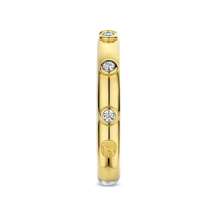 Ti Sento Yellow Gold Plated Cubic Zirconia Ring - Michael Jones Jeweller