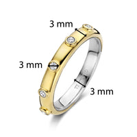 Ti Sento Yellow Gold Plated Cubic Zirconia Ring - Michael Jones Jeweller