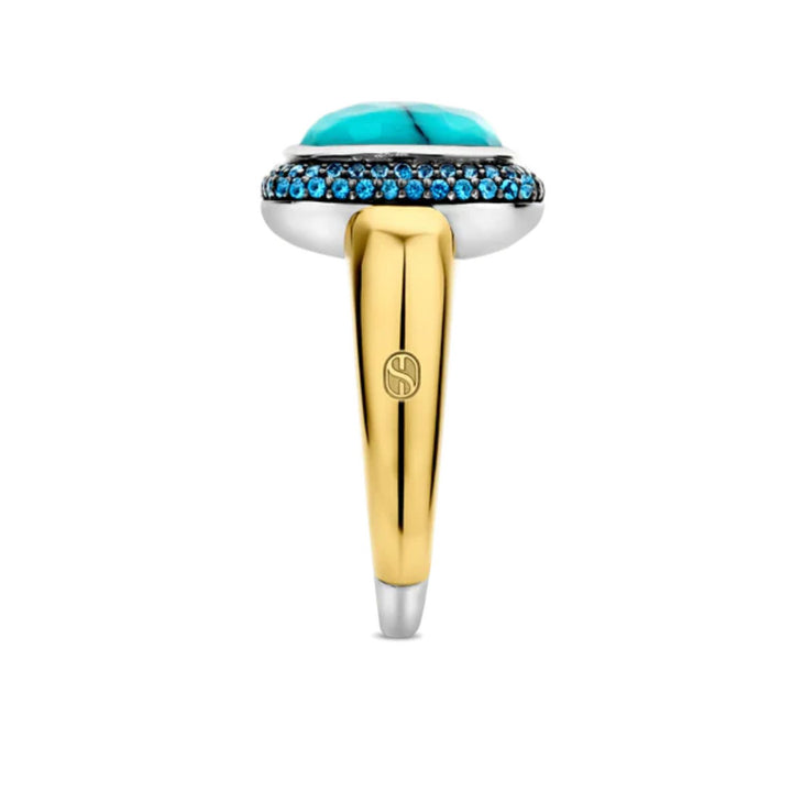 Ti Sento Turquoise and Blue Cushion Shaped Ring 12330TQ (54)