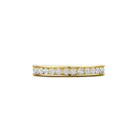 Ti Sento Yellow Gold Plated Cubic Zirconia Half Eternity Ring - Michael Jones Jeweller