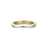 Ti Sento Yellow Gold Plated Cubic Zirconia Half Eternity Ring - Michael Jones Jeweller