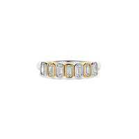 Ti Sento Yellow Gold Plated Cubic Zirconia Seven Stone Ring - Michael Jones Jeweller
