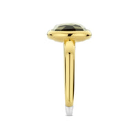 Ti Sento Yellow Gold Plated Khaki Green Ring - Michael Jones Jeweller