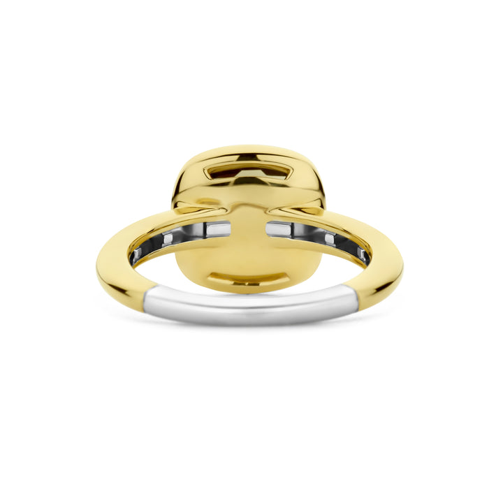 Ti Sento Yellow Gold Plated Khaki Green Ring - Michael Jones Jeweller
