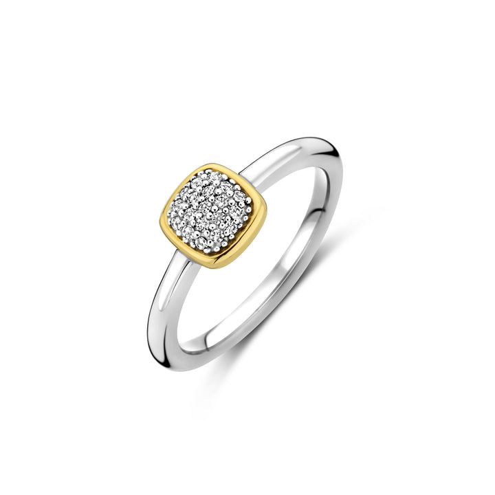 Ti Sento Yellow Gold Plated Cubic Zirconia Ring - Michael Jones Jeweller