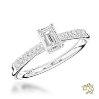 Skye Classic Emerald Solitaire 0.40ct D VS2 Diamond Platinum Ring - Michael Jones Jeweller