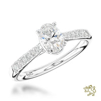 Skye Classic Oval Solitaire 0.80ct E SI1 Diamond Platinum Ring - Michael Jones Jeweller