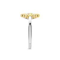 Ti Sento Yellow Gold Plated Cubic Zirconia Clover Ring - Michael Jones Jeweller