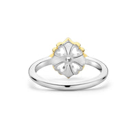 Ti Sento Yellow Gold Plated Cubic Zirconia Clover Ring - Michael Jones Jeweller