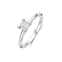 Ti Sento Classic Zirconia 5mm Silver Ring 12367ZI - Size 54
