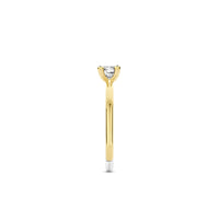 Ti Sento Yellow Gold Plated Cubic Zirconia Solitaire Ring 12367ZY (56) - Michael Jones Jeweller