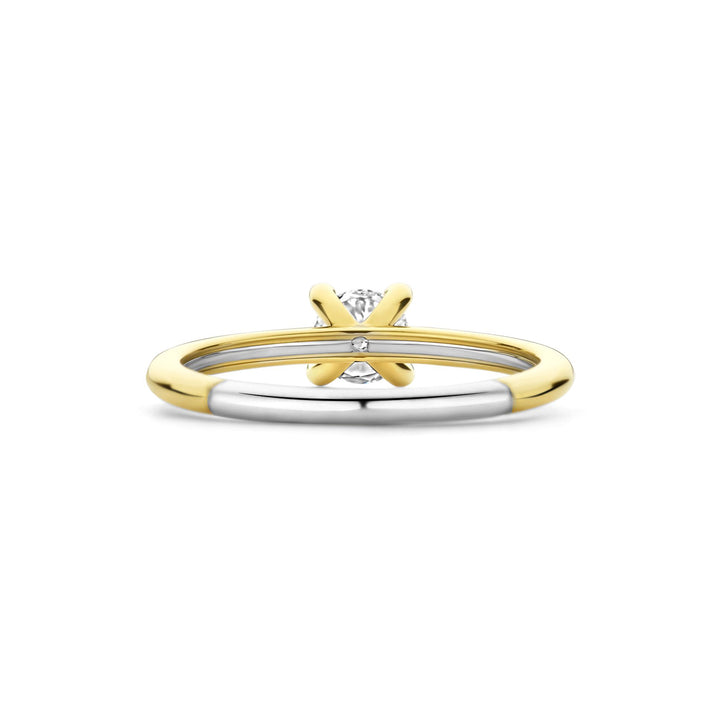 Ti Sento Yellow Gold Plated Cubic Zirconia Solitaire Ring 12367ZY (56)