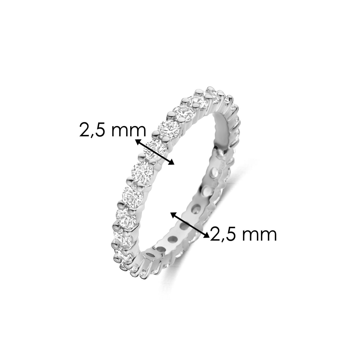 Ti Sento Cubic Zirconia Full Eternity Ring 12371ZI (56) - Michael Jones Jeweller