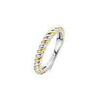 Ti Sento Yellow Gold Plated Twisted Ring 12378SY (54)