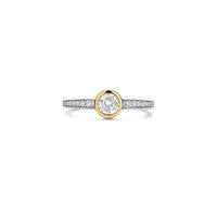 Ti Sento Yellow Gold Plated Cubic Zirconia Ring 12390ZY (54)