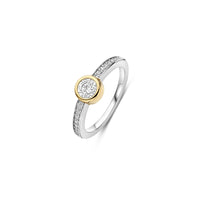 Ti Sento Yellow Gold Plated Cubic Zirconia Ring 12390ZY (54)