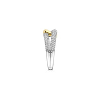 Ti Sento Yellow Gold Plated Cubic Zirconia Intertwined Ring 12394ZY (56)