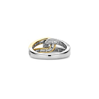 Ti Sento Yellow Gold Plated Cubic Zirconia Intertwined Ring 12394ZY (56)