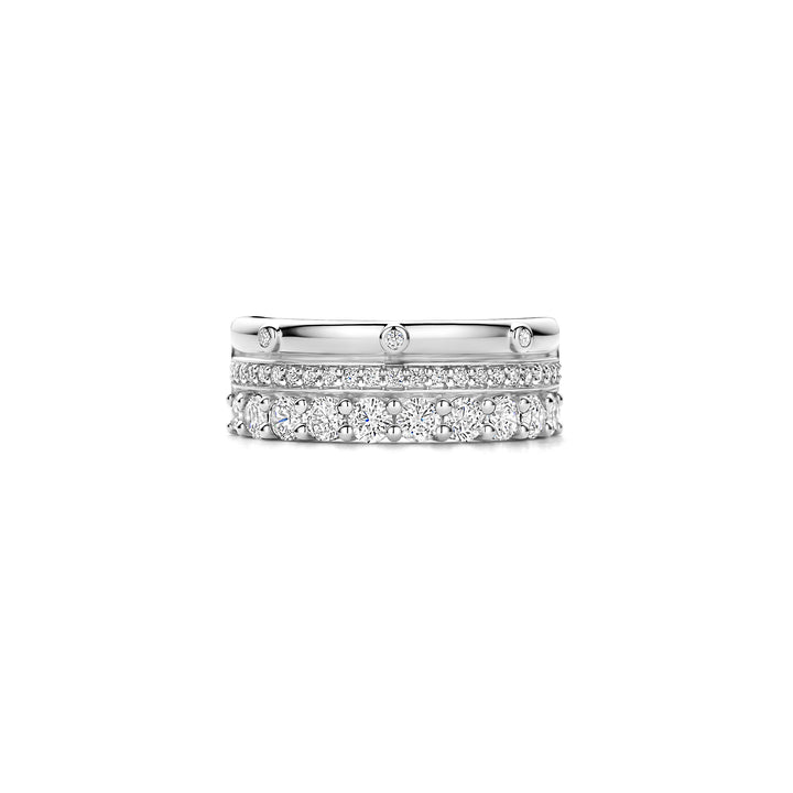 Ti Sento Cubic Zirconia Multi Row Ring 12397ZI (58) - Michael Jones Jeweller