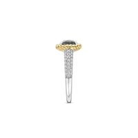 Ti Sento Yellow Gold Plated Grey Crystal and Cubic Zirconia Ring 12399GG (54) - Michael Jones Jeweller