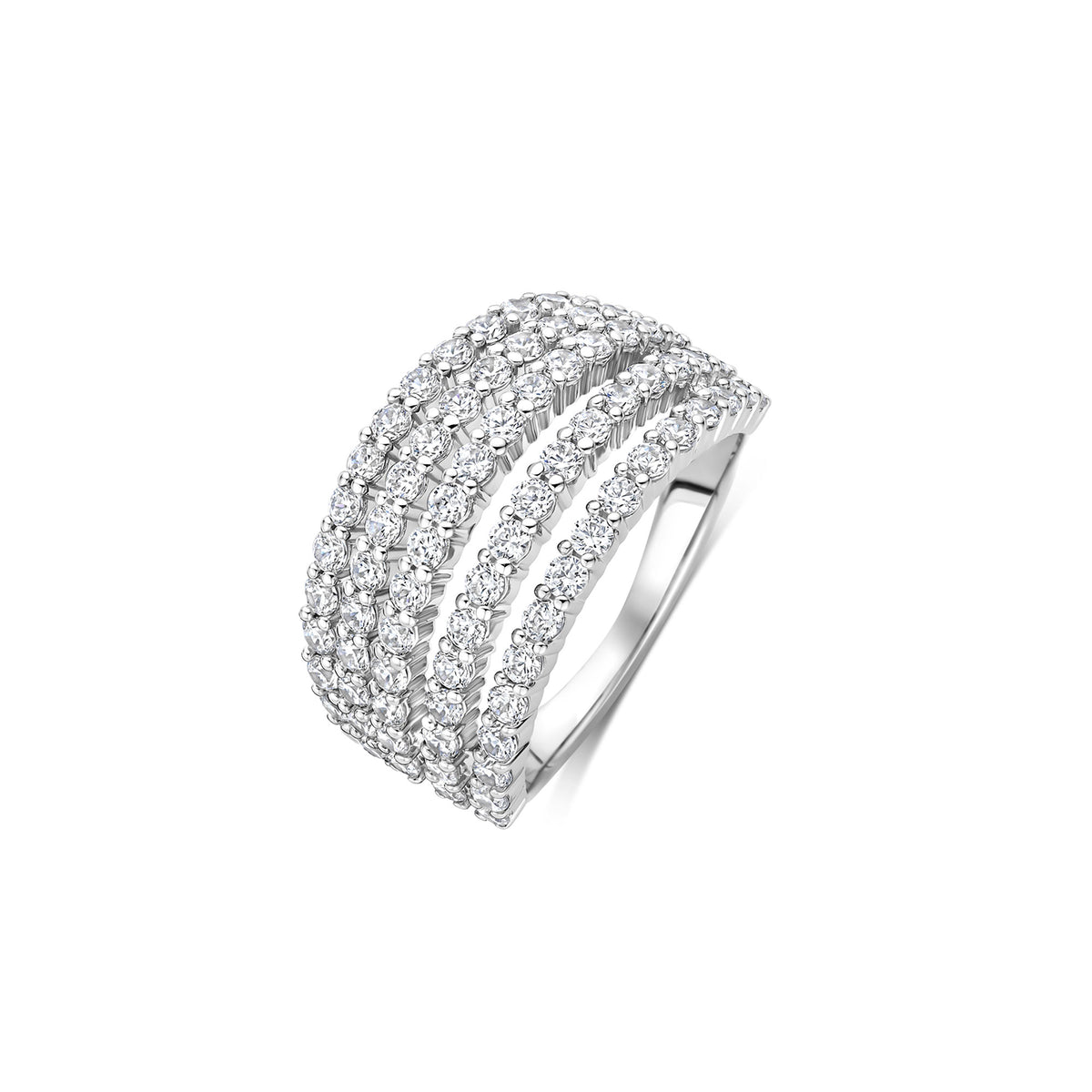 Ti Sento Cubic Zirconia Stardust Ring 12425ZI (58) - Michael Jones Jeweller