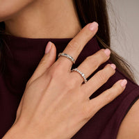 Ti Sento Cubic Zirconia Tennis Ring 12429ZI (52)